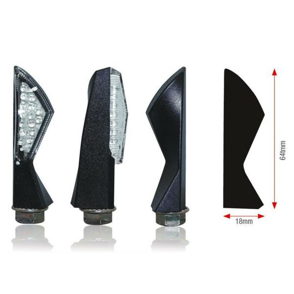 Lampeggianti moto & scooter Bihr Asym LED nero