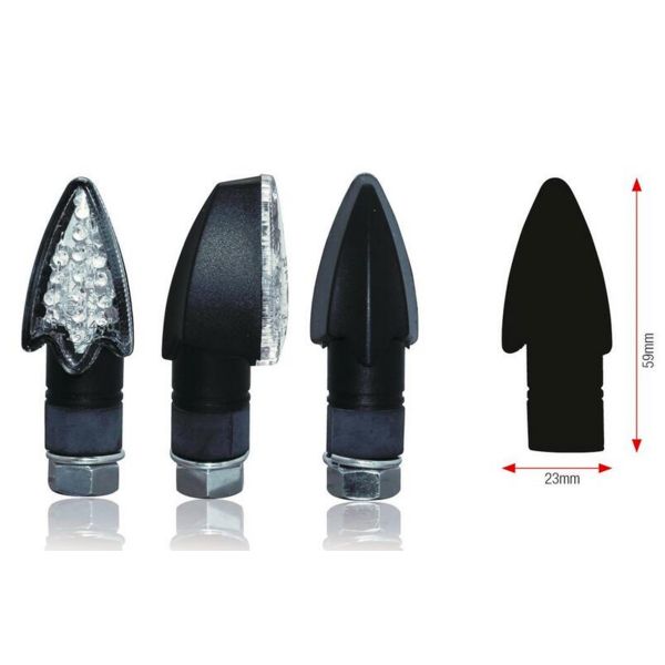 Lampeggianti moto & scooter Bihr Freccette LED nero