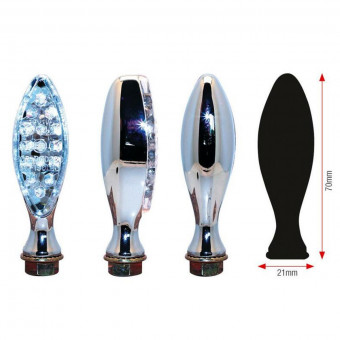 Lampeggianti moto & scooter Bihr Elipse LED metallo cromo