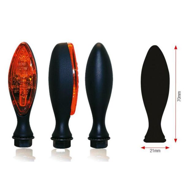 Lampeggianti moto & scooter Bihr Elise in metallo nero