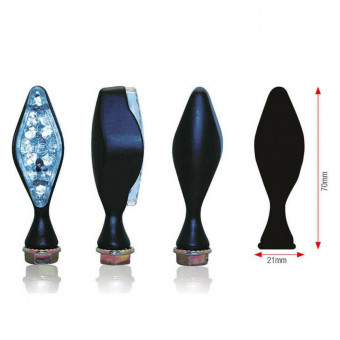 Lampeggianti moto & scooter Bihr Rombo LED nero
