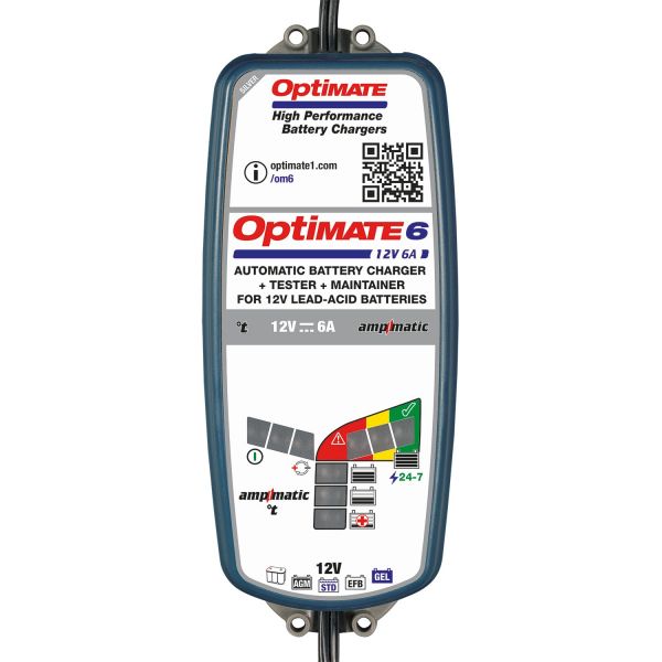 Caricabatterie Tecmate Optimate 6 Ampmatic 12V 6A TM-360