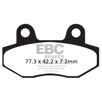 Pastiglie dei freni EBC EBC Carbone Scooter SFAC086 Pastiglie dei freni EBC EBC Carbone Scooter SFAC086