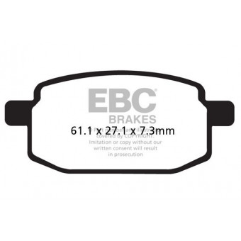 Pastiglie dei freni EBC EBC Carbone Scooter SFAC169 Pastiglie dei freni EBC EBC Carbone Scooter SFAC169