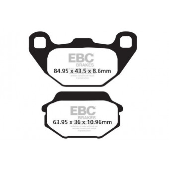 Pastiglie dei freni EBC EBC Carbone Scooter SFAC305 Pastiglie dei freni EBC EBC Carbone Scooter SFAC305