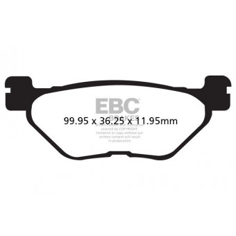 Pastiglie dei freni EBC EBC Carbone Scooter SFAC319 Pastiglie dei freni EBC EBC Carbone Scooter SFAC319