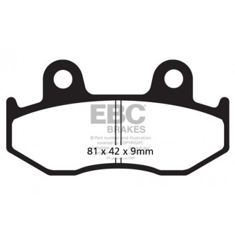 Pastiglie dei freni EBC EBC Carbone Scooter SFAC323 Pastiglie dei freni EBC EBC Carbone Scooter SFAC323