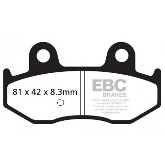 Pastiglie dei freni EBC EBC Carbone Scooter SFAC411 Pastiglie dei freni EBC EBC Carbone Scooter SFAC411