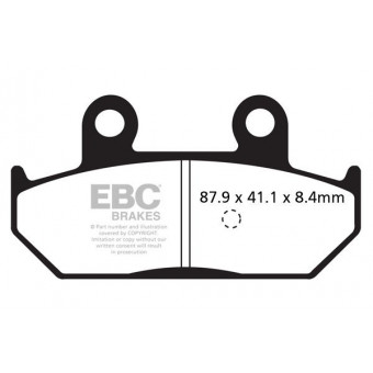 Pastiglie dei freni EBC EBC Carbone Scooter SFAC412 Pastiglie dei freni EBC EBC Carbone Scooter SFAC412