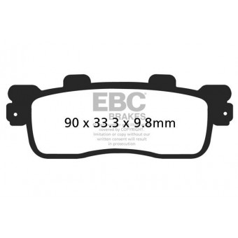 Pastiglie dei freni EBC EBC Carbone Scooter SFAC498 Pastiglie dei freni EBC EBC Carbone Scooter SFAC498