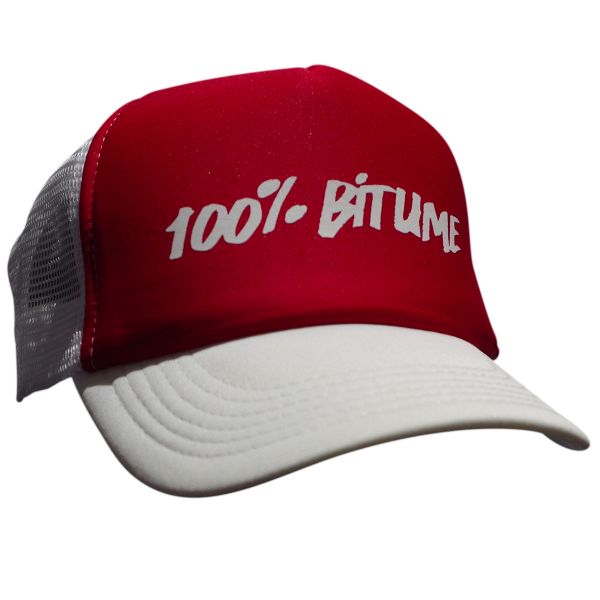 Berretti da baseball moto 100% Bitume Cap Asphalt Red White