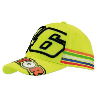 Berretti da baseball moto VR 46 Cap Stripes VR46 Giallo Fluo