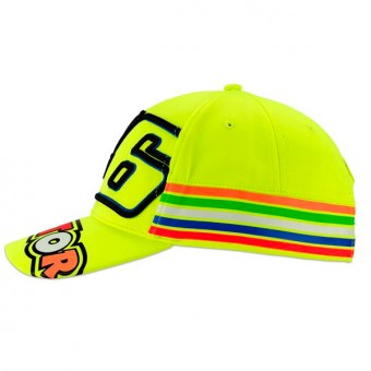 VR 46 Cap Stripes VR46 Giallo Fluo