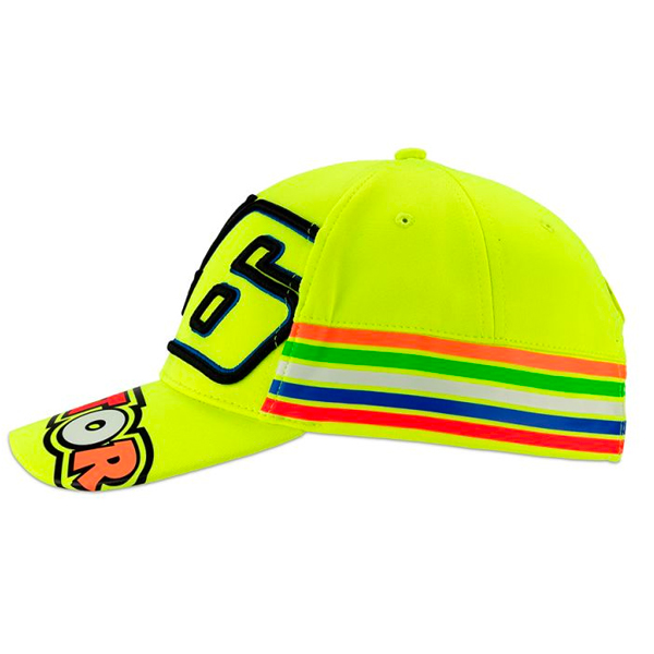 VR 46 Cap Stripes VR46 Giallo Fluo