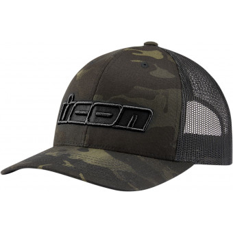 Berretti da baseball moto ICON MC Punch Hat Black Camo