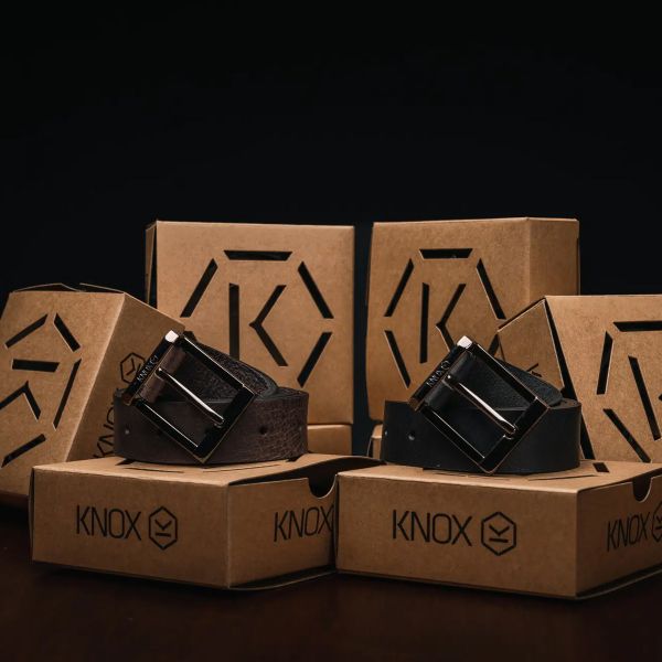 Knox Cintura in pelle Donna Nero Knox