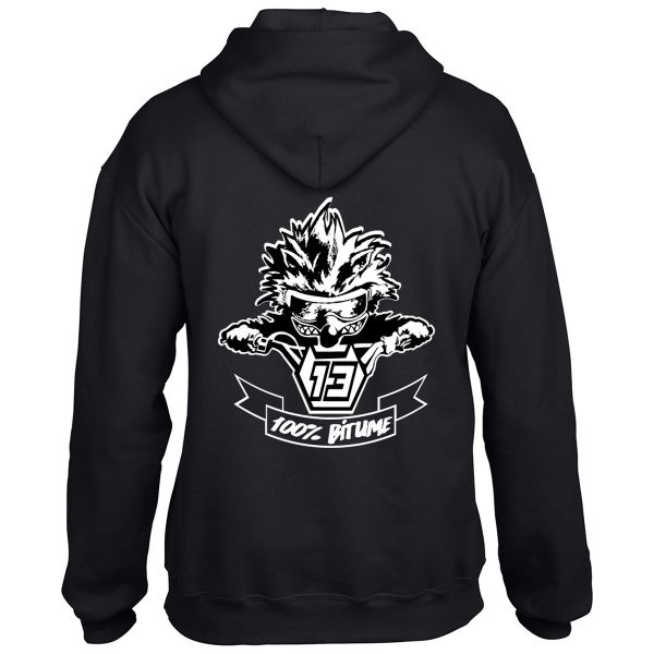 Pullover Moto 100% Bitume Hoodie Asphalt Black