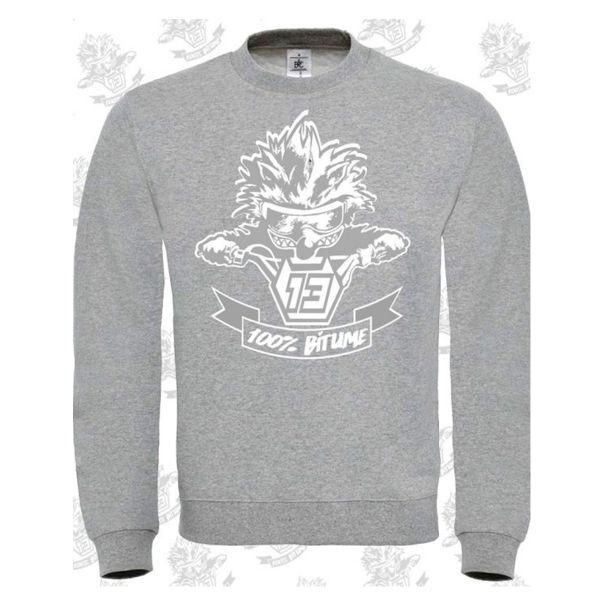 Pullover Moto 100% Bitume Pull Niglo Grey