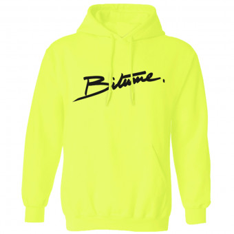 Pullover Moto 100% Bitume Hoodie Signature Big Yellow Fluo