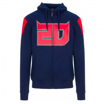 Pullover Moto FABIO QUARTARARO Zipped Hoodie 20 Blue