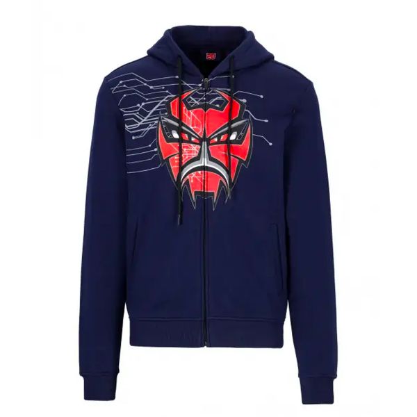 Pullover Moto FABIO QUARTARARO Zipped Hoodie Diablo Blue