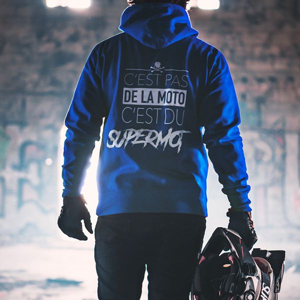 Kikaninac Sweat Hoodie Supermot Blu