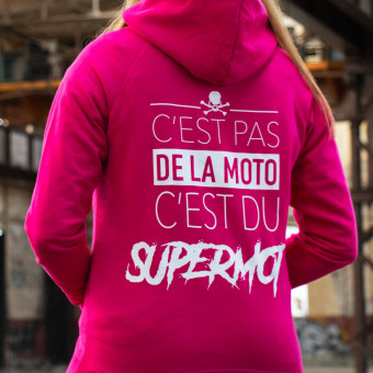 Pullover Moto Kikaninac Sweat Hoodie Supermot Rosa