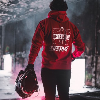 Kikaninac Sweat Hoodie Supermot Rosso
