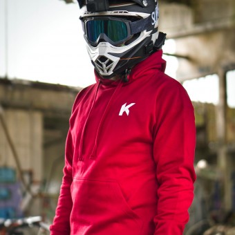 Kikaninac Sweat Hoodie Supermot Skull Rosso
