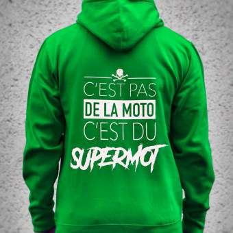 Pullover Moto Kikaninac Sweat Hoodie Supermot Verde