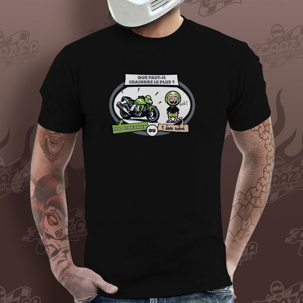 T-Shirt Moto Gaaz Ane Bate (Celeste)