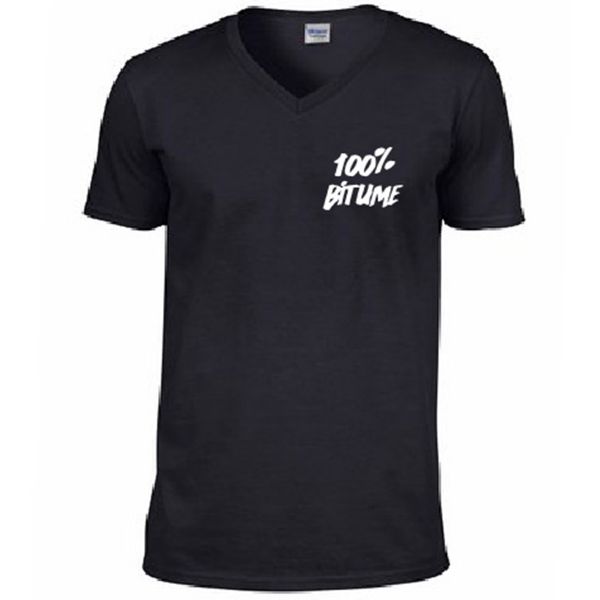 T-Shirt Moto 100% Bitume Asphalt Black