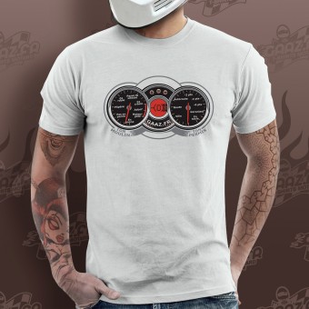 T-Shirt Moto Gaaz Compteur (Bianco)