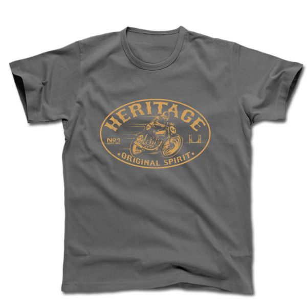 T-Shirt Moto HARISSON Heritage Grigio
