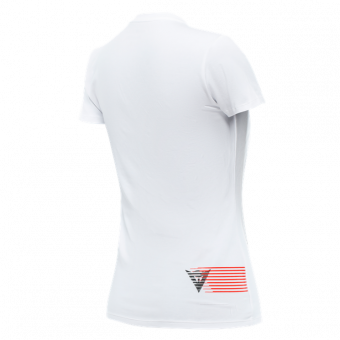 T-Shirt Moto Dainese Logo Lady White Black T-Shirt Moto Dainese Logo Lady White Black