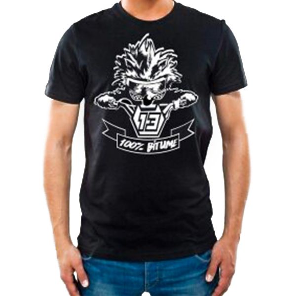 T-Shirt Moto 100% Bitume Niglo Black