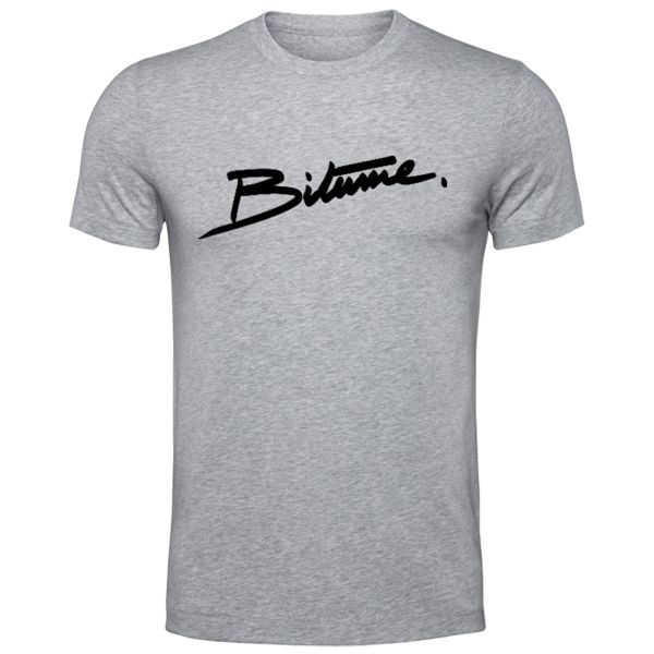 T-Shirt Moto 100% Bitume Signature Big Grey