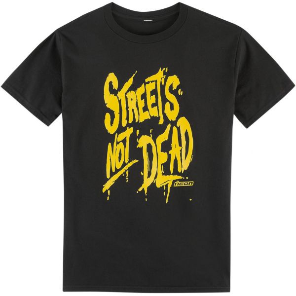 T-Shirt Moto ICON Streets Not Dead Tee Black