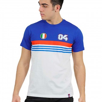 T-Shirt Moto Andrea Dovizioso Stripes White Dovizioso 04