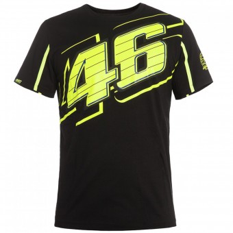 T-Shirt Moto VR 46 T-Shirt Black Yellow VR46