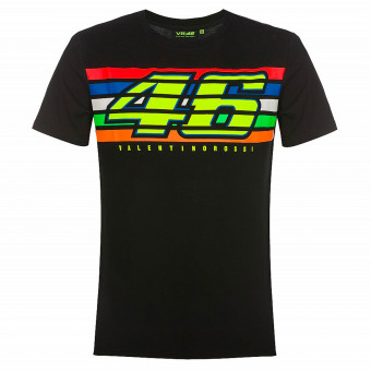T-Shirt Moto VR 46 T-Shirt Classic Stripes Black