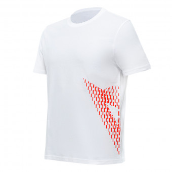 T-Shirt Moto Dainese Big Logo White Fluo Red