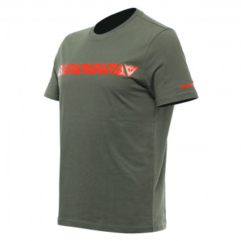 T-Shirt Moto Dainese Stripes Clumbing Ivy Fluo Red