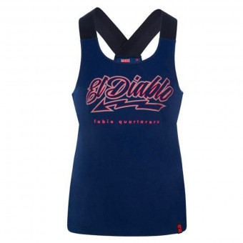 T-Shirt Moto FABIO QUARTARARO El-Diablo Elastic Band Tank-Top Blue