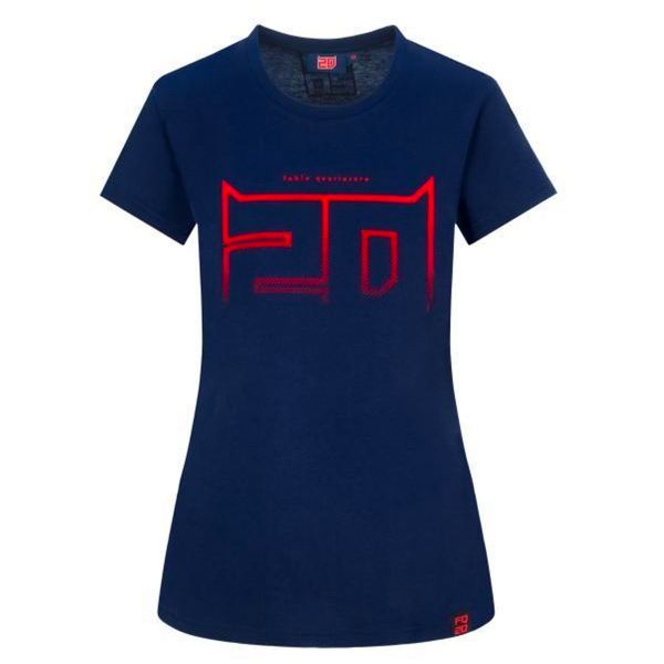 T-Shirt Moto FABIO QUARTARARO T-Shirt Flock 20 Woman Blue T-Shirt Moto FABIO QUARTARARO T-Shirt Flock 20 Woman Blue