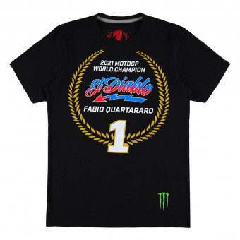 T-Shirt Moto FABIO QUARTARARO FQ20 Champion 2021 Black T-Shirt Moto FABIO QUARTARARO FQ20 Champion 2021 Black