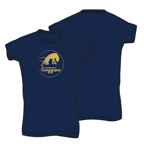 T-Shirt Moto Furygan Corpo Lady Tee Shirt Logo Navy Gold T-Shirt Moto Furygan Corpo Lady Tee Shirt Logo Navy Gold