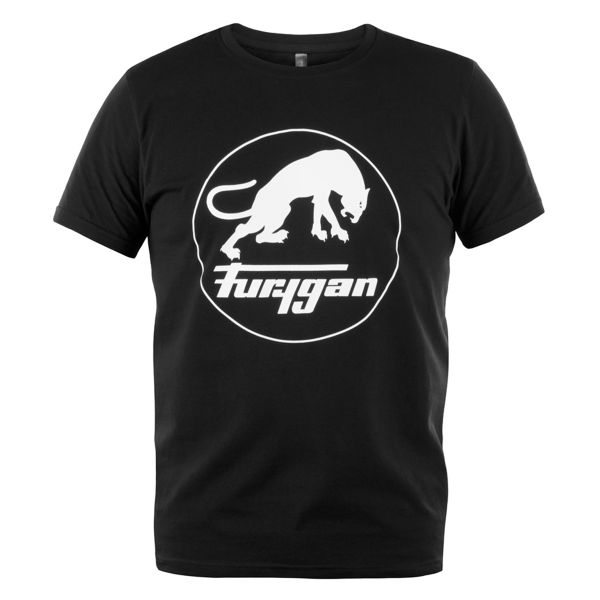 T-Shirt Moto Furygan Corpo Tee Shirt Logo Nero Bianco