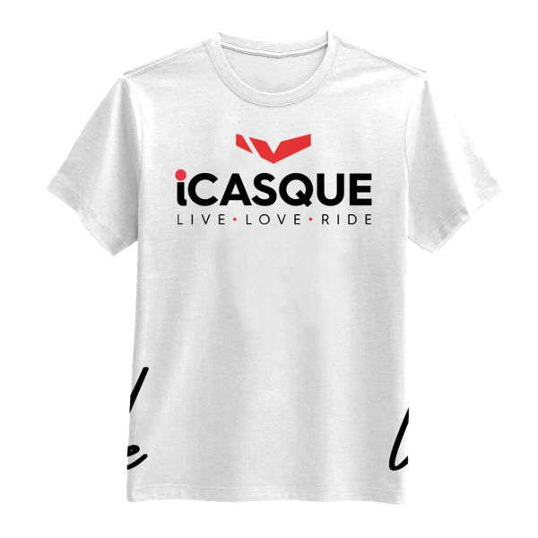 T-Shirt Moto iCasque iCasque White T-Shirt Moto iCasque iCasque White