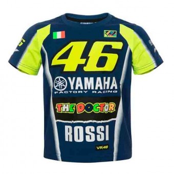 T-Shirt Moto VR 46 T-Shirt Kid Racing Yamaha VR46 Multicolore